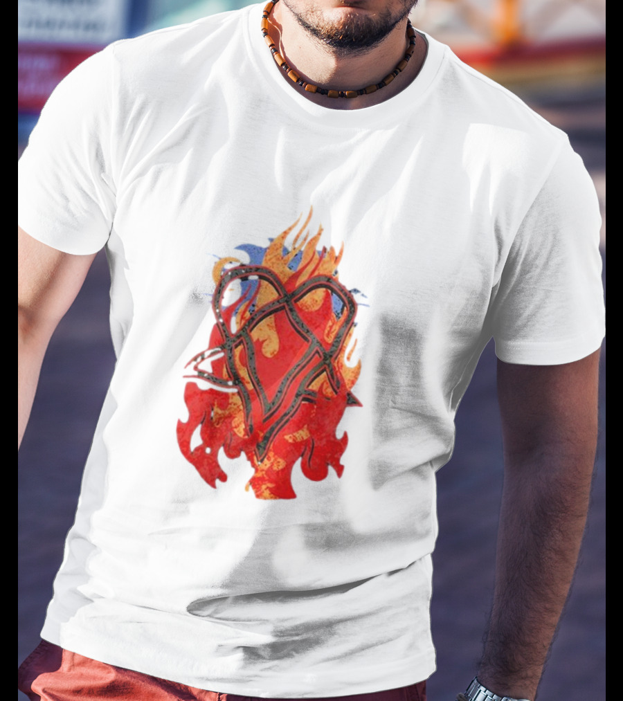 Ville Valo Heartagram Flames Touched By Fire T-Shirt