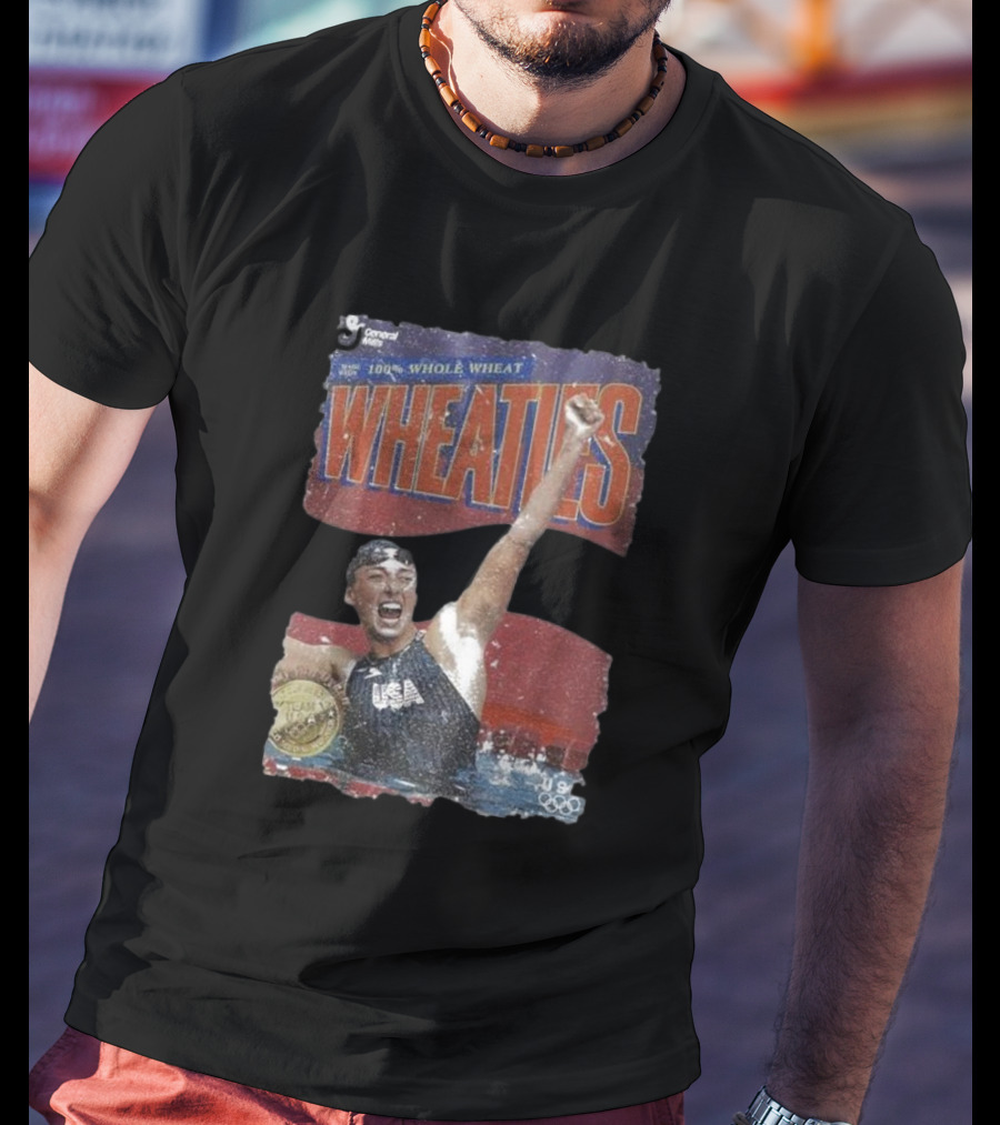 100% Whole Wheat Wheaties USA Olympics 1996 Champion T-Shirt