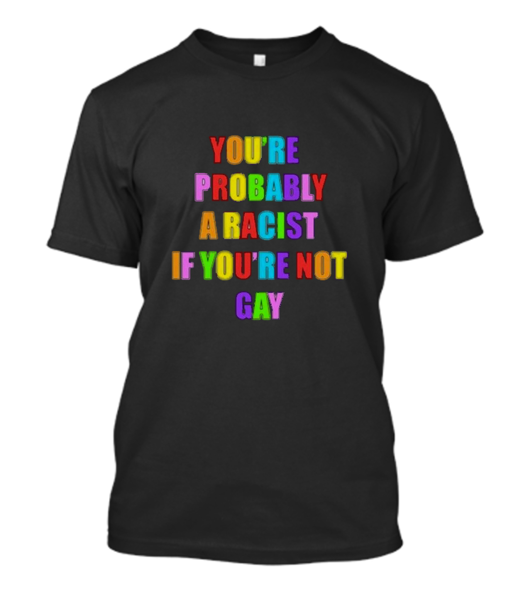You’re Probably A Racist If You’re Not Gay T-Shirt