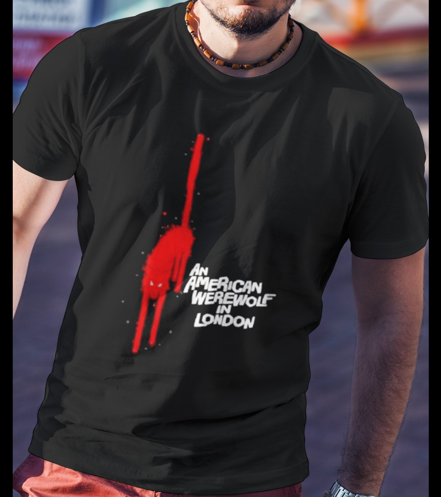 An American Werewolf In London Retro Horror Movie Red Cat T-Shirt
