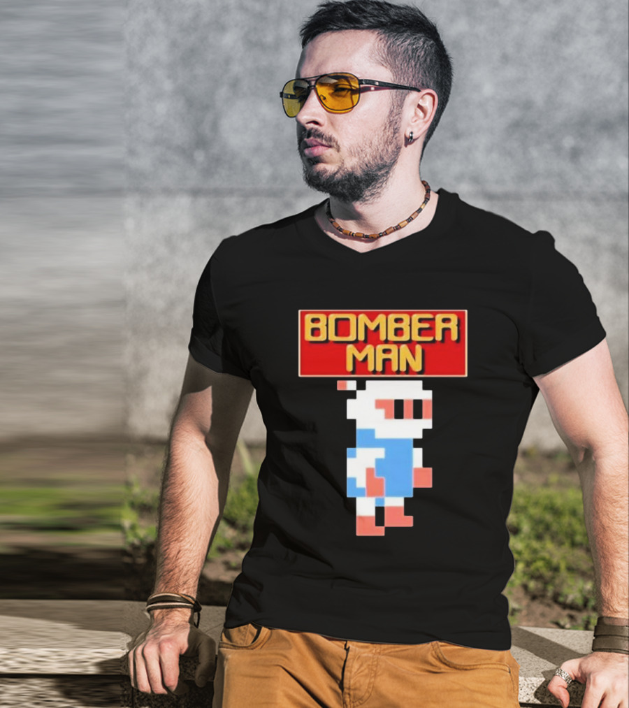 Bomberman Classic NES 8-Bit Video Game Icon T-Shirt
