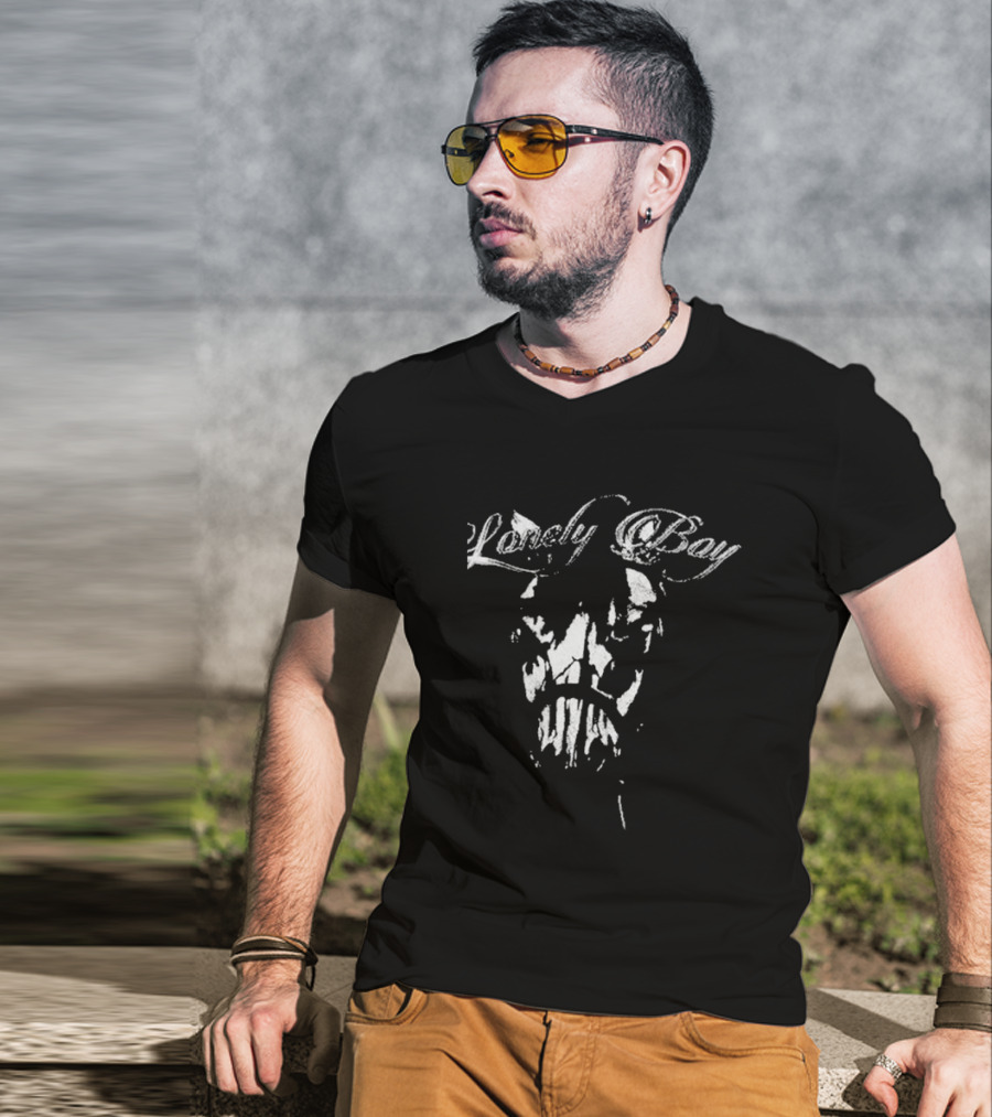 Lonely Boy Chrome Cowboy Motorcycle Rider T-Shirt