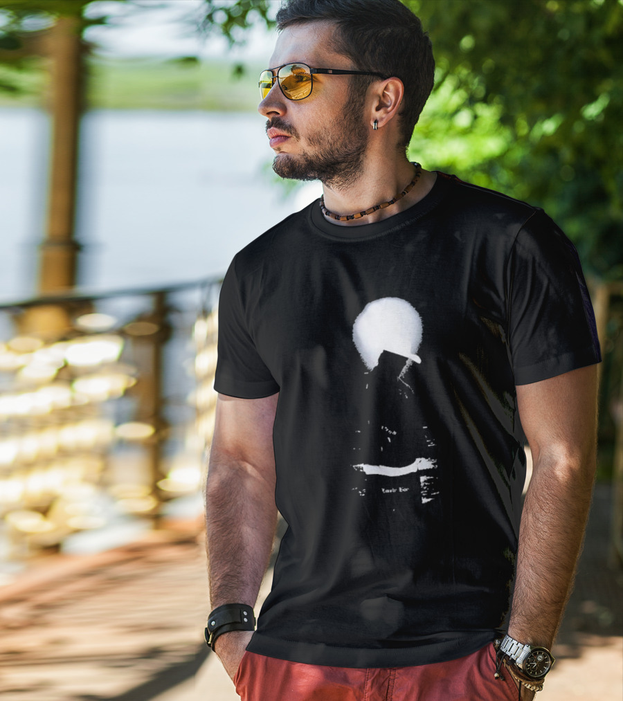 Lonely Boy Paradise Black Enigmatic Silhouette Hat Contrast T-Shirt