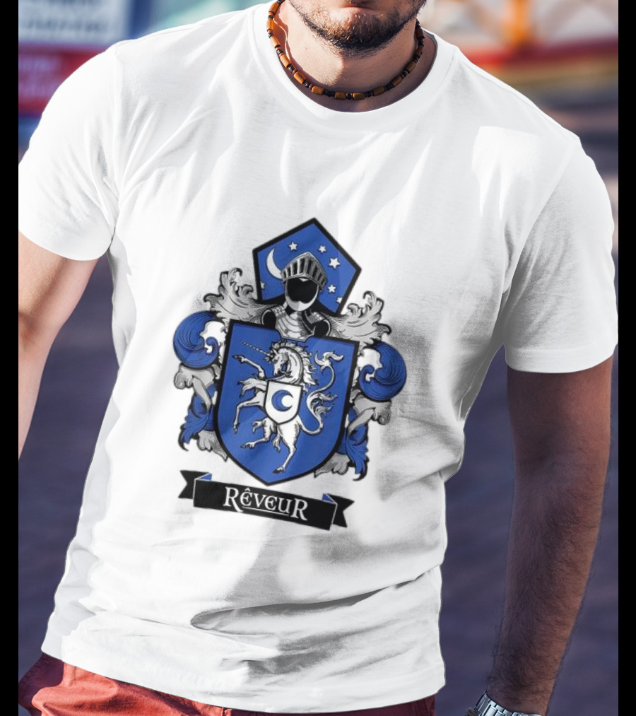 Rêveur House Of Dreamers RCA Givers School Spirit Unicorn Coat Of Arms T-Shirt