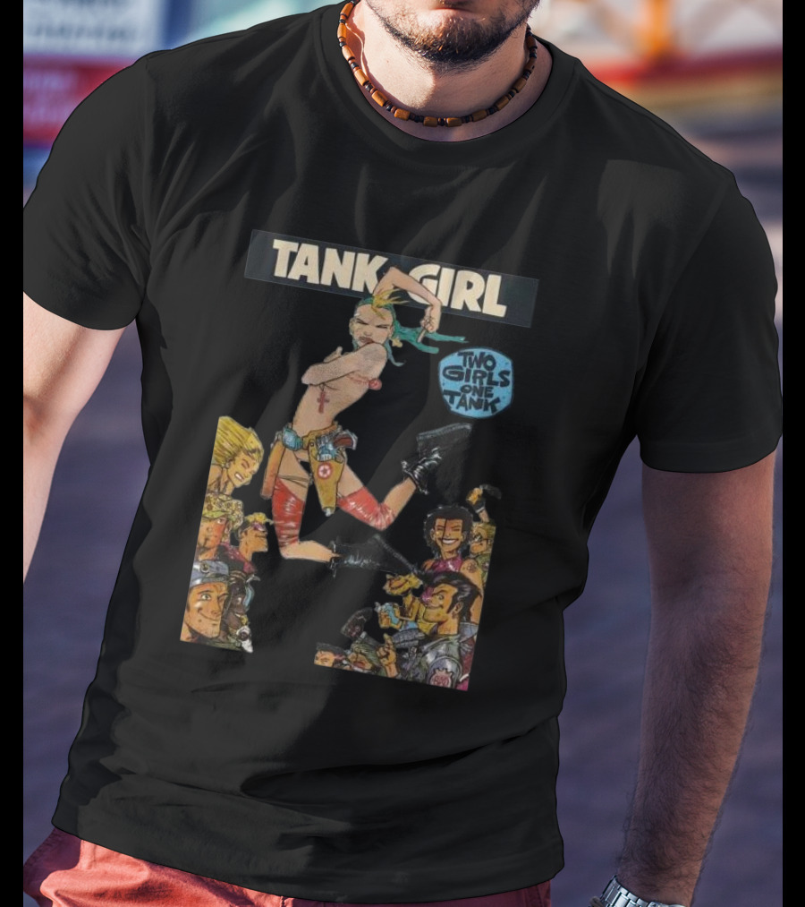 Tank Girl Two Girls One Tank Comic Art Adventure Iconic Characters T-Shirt