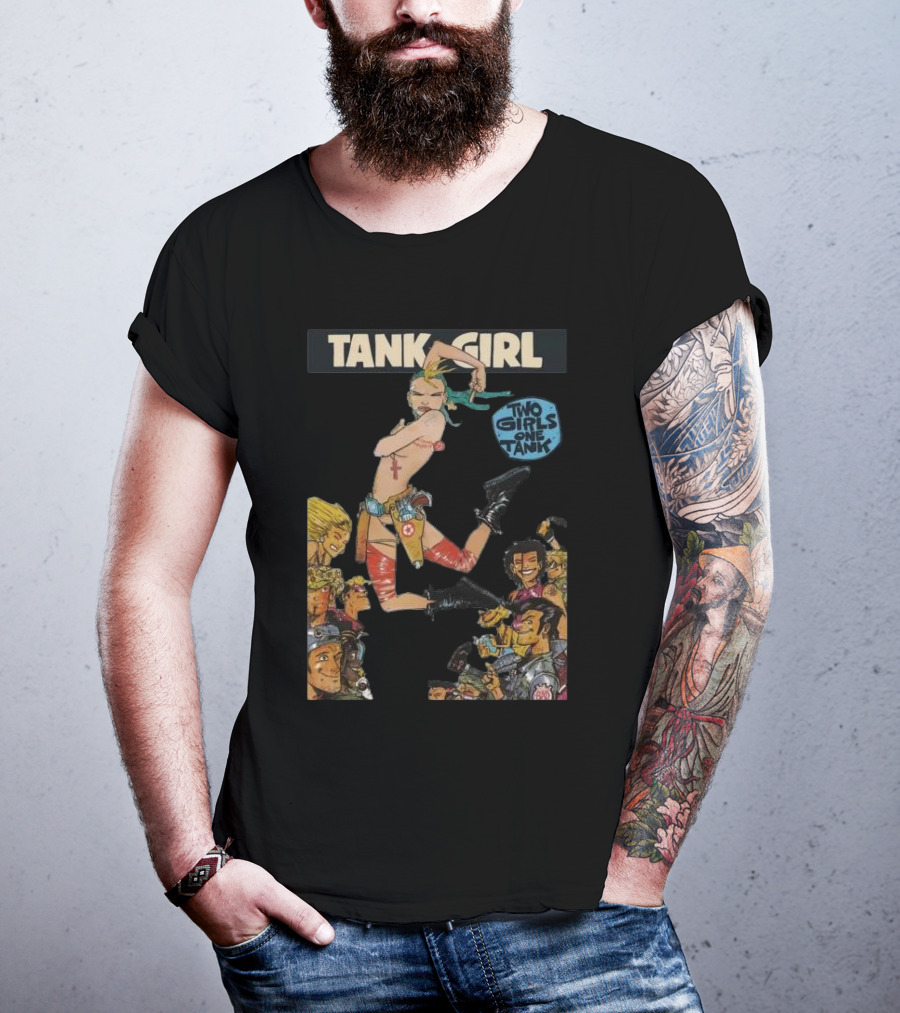 Tank Girl Two Girls One Tank Comic Art Adventure Iconic Characters T-Shirt