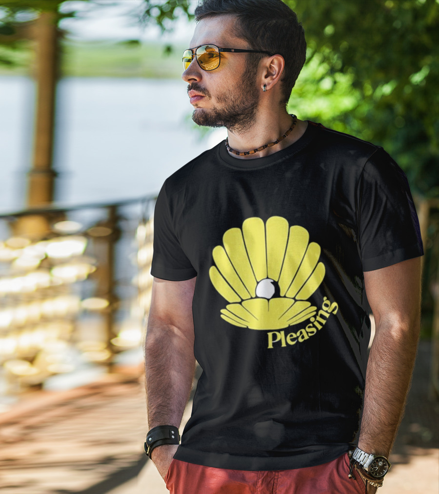 Pleasing Clam Yellow Shell With Pearl T-Shirt