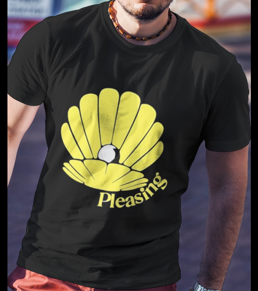 Pleasing Clam Yellow Shell With Pearl T-Shirt