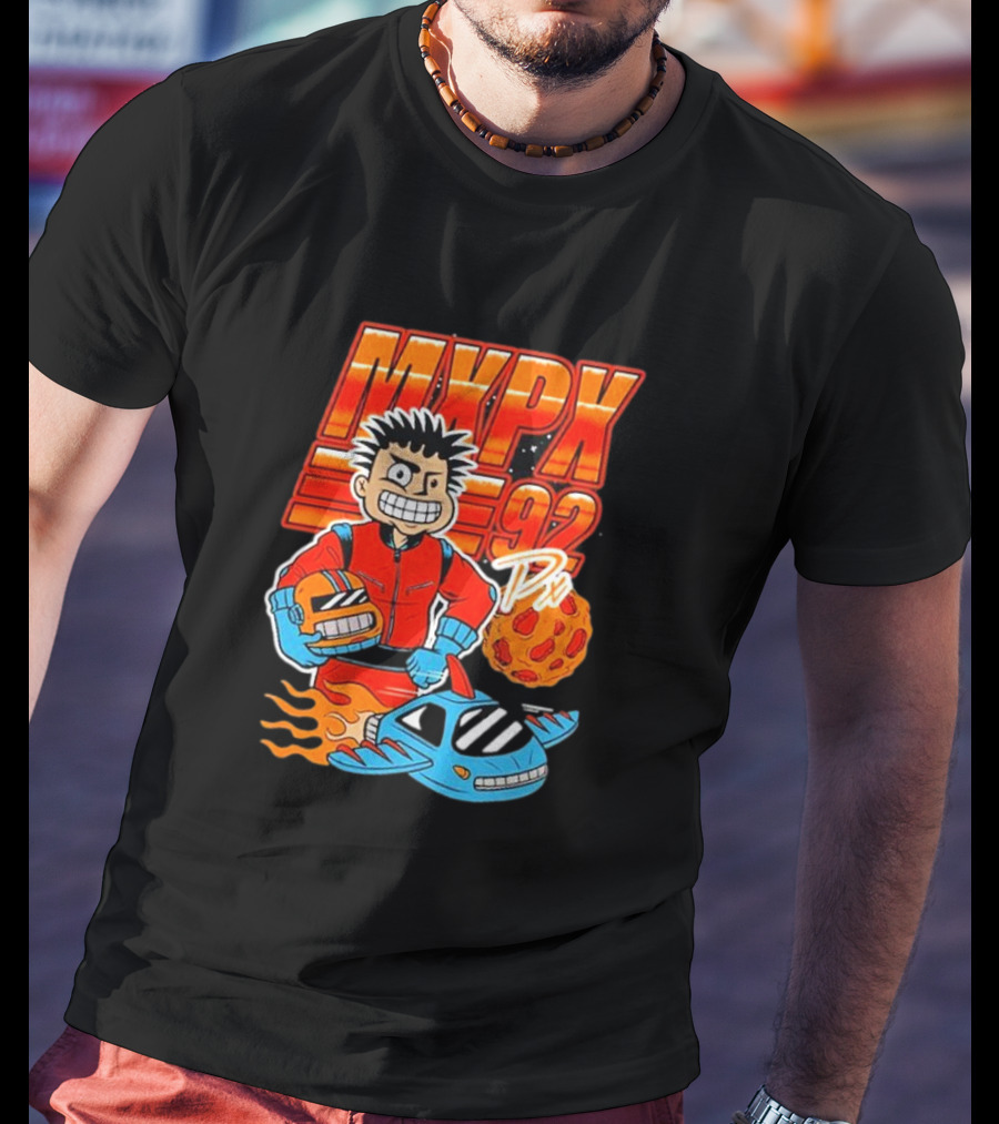 MXPX 92 PX Racing Cartoon Character With Space T-Shirt