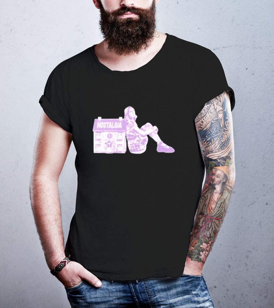 Nostalgia House Girl Silhouette In Purple Tone T-Shirt