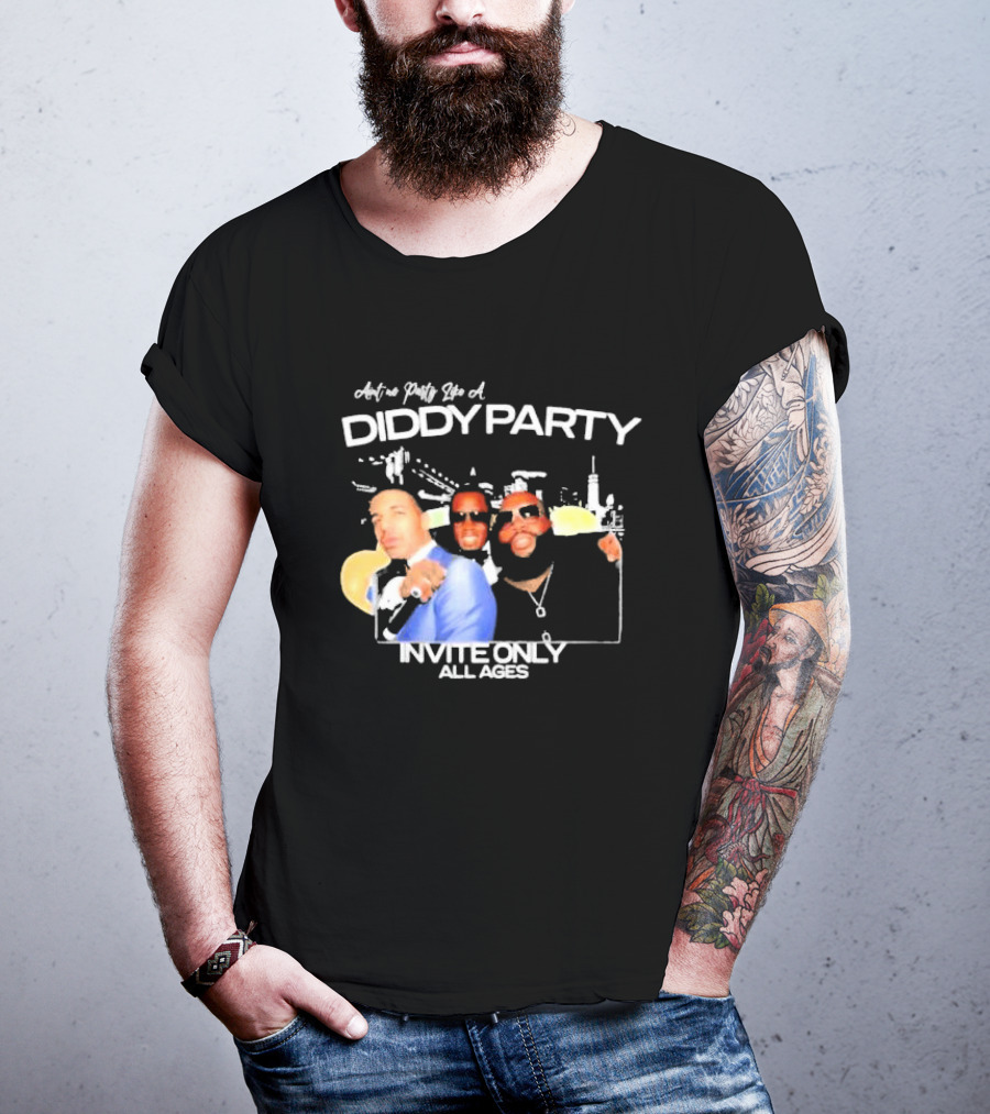 Ain’t No Party Like A Diddy Party Invite Only All Ages City Skyline T-Shirt