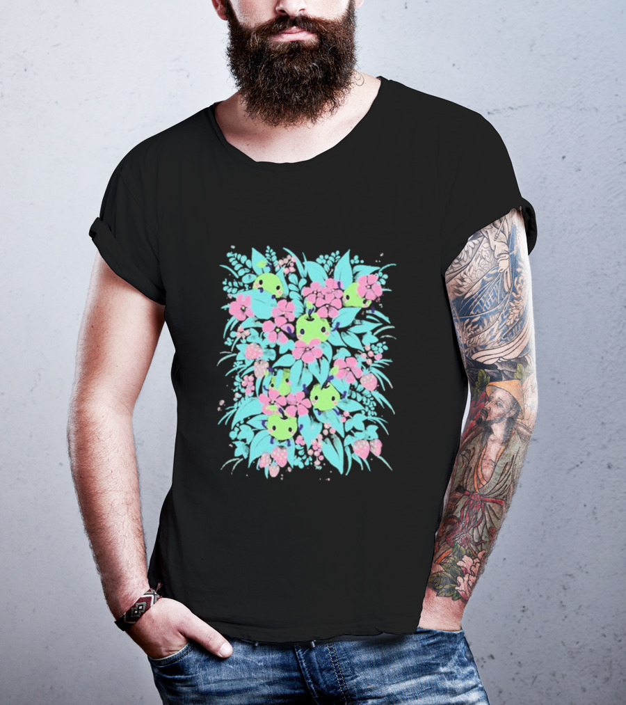 Stardew Valley Junimo Forest Guardians Floral T-Shirt