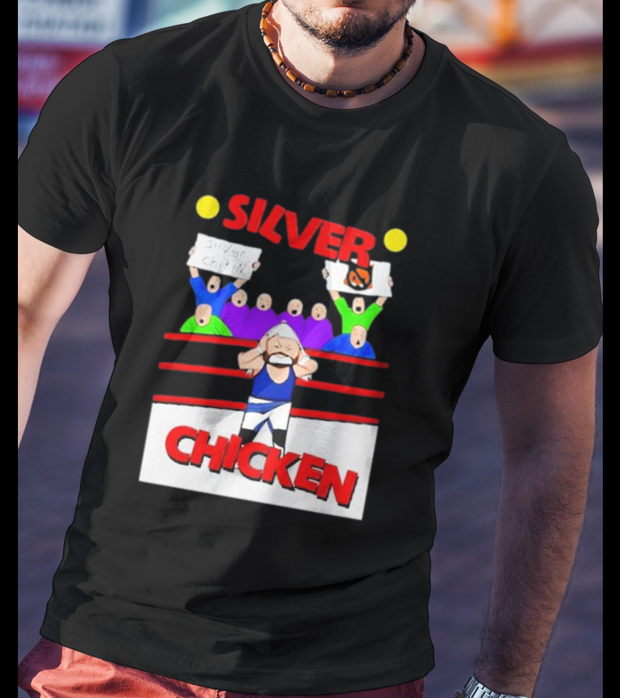 Silver Fox Ringside Champion Silver Chicken Fans T-Shirt