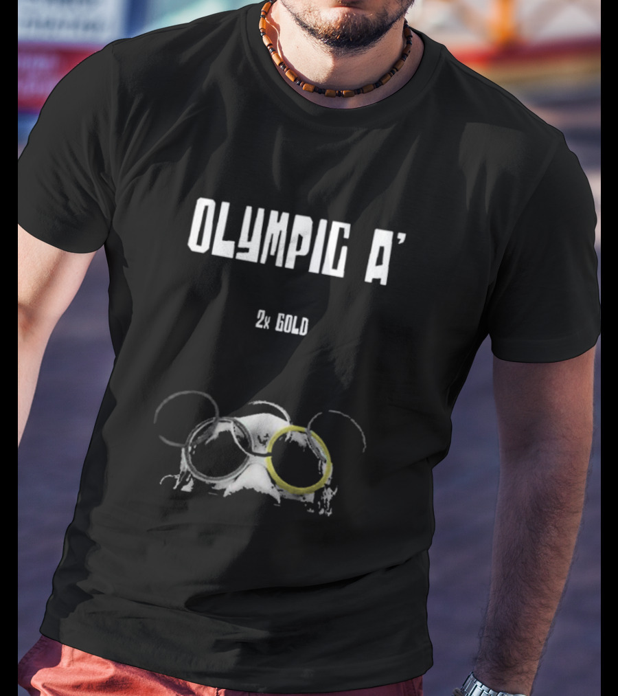 Olympic A' 2X Gold Rings And Goggles T-Shirt