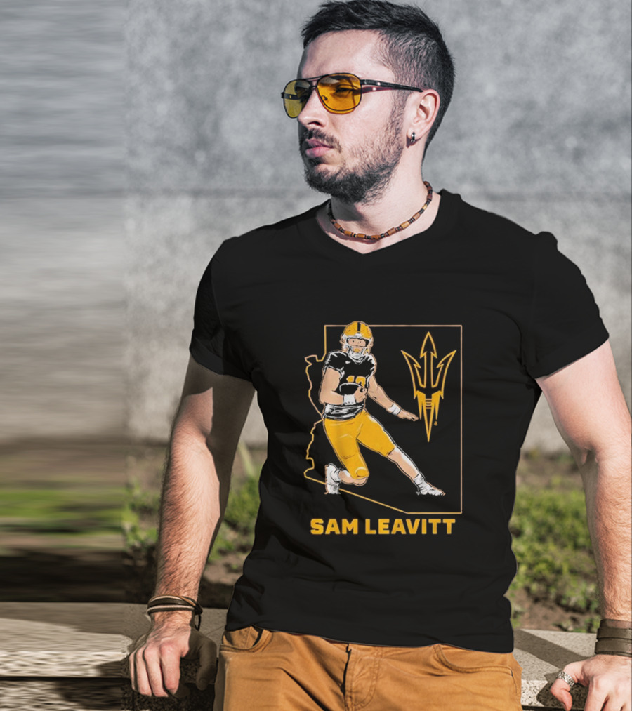 Sam Leavitt ASU Football State T-Shirt