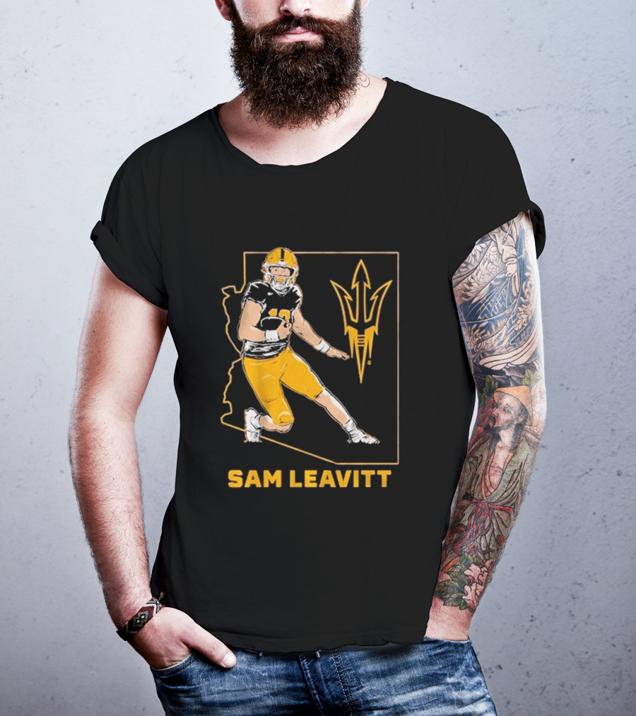 Sam Leavitt ASU Football State T-Shirt