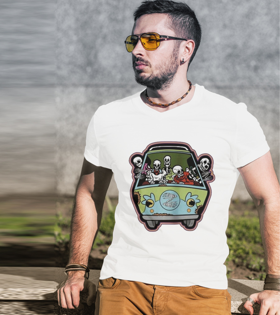 Deadbeats Inc Skeletons In Van T-Shirt
