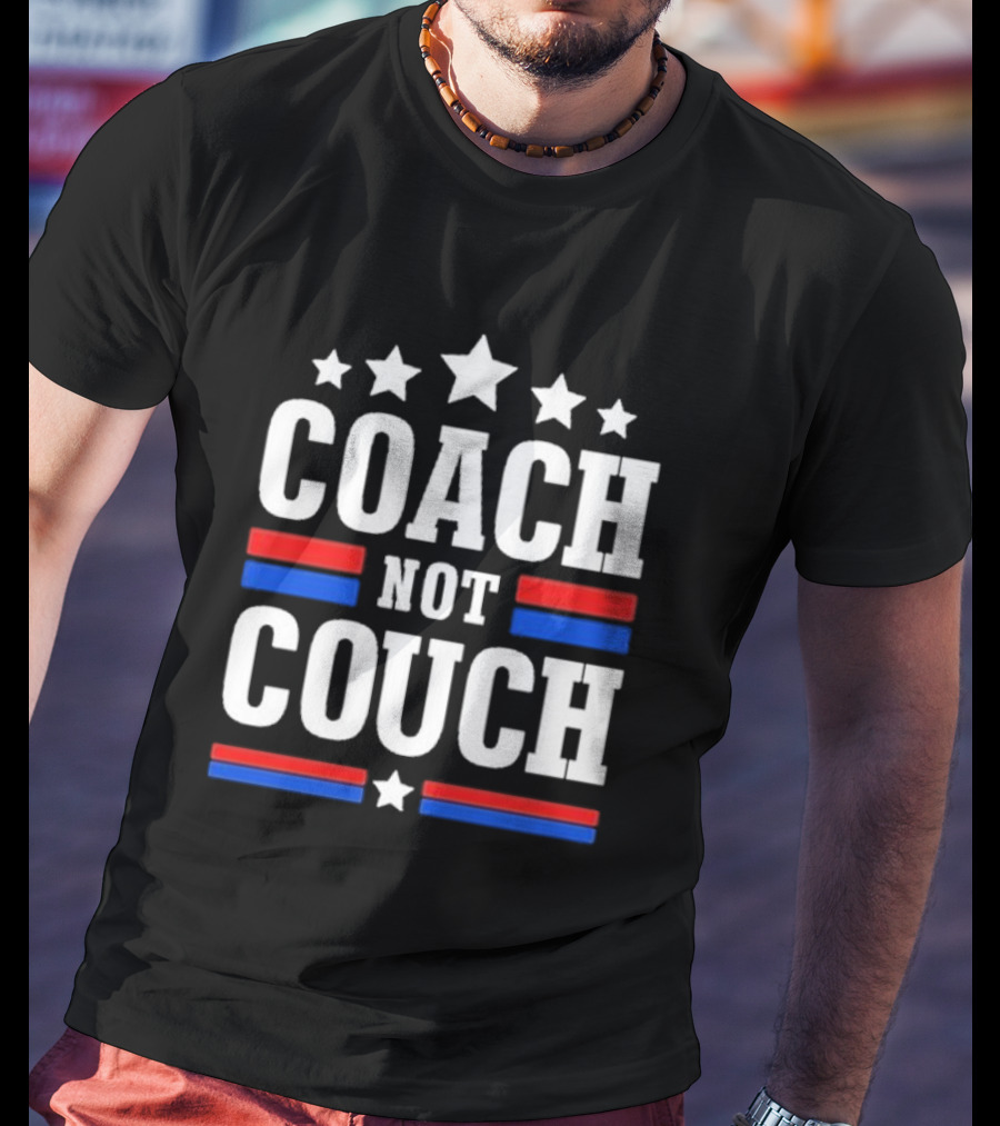 Elissa Neeb Coach Not Couch Stars Stripes Patriotic T-Shirt