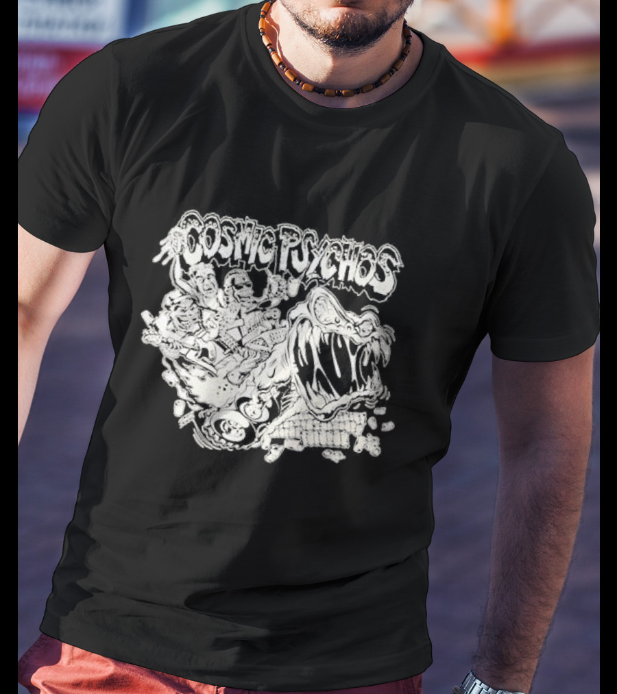 Cosmic Psychos Band Vintage Style Graphic Monsters Music T-Shirt
