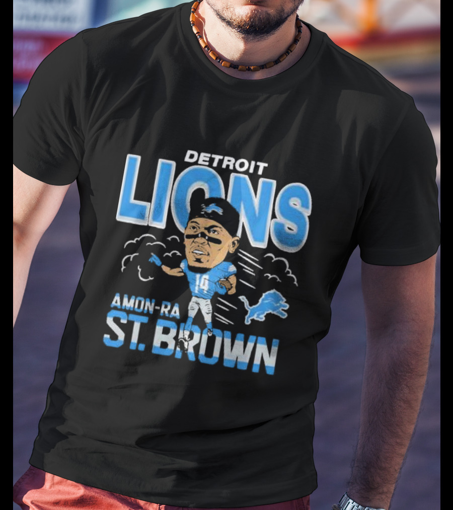Detroit Lions Amon-Ra St. Brown Player T-Shirt