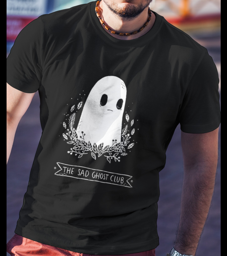 The Sad Ghost Club First Ever Ghost Surrounded By Floral Elements T-Shirt