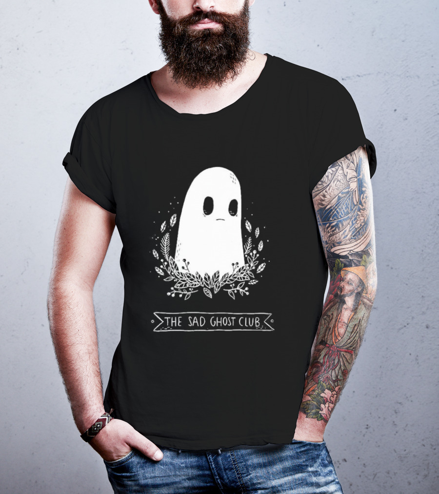 The Sad Ghost Club First Ever Ghost Surrounded By Floral Elements T-Shirt