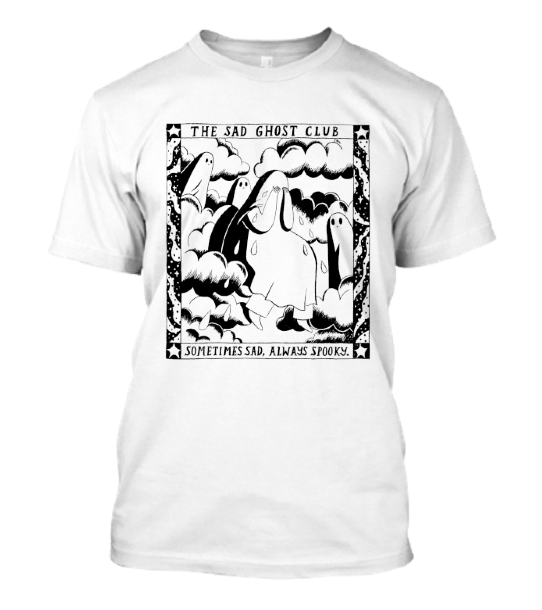 The Sad Ghost Club Clouds Sometimes Sad Always Spooky T-Shirt