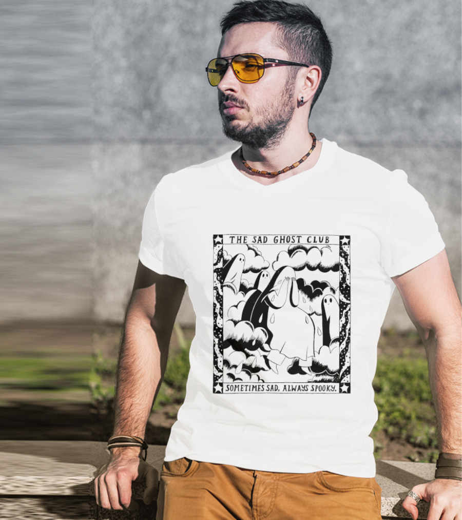 The Sad Ghost Club Clouds Sometimes Sad Always Spooky T-Shirt