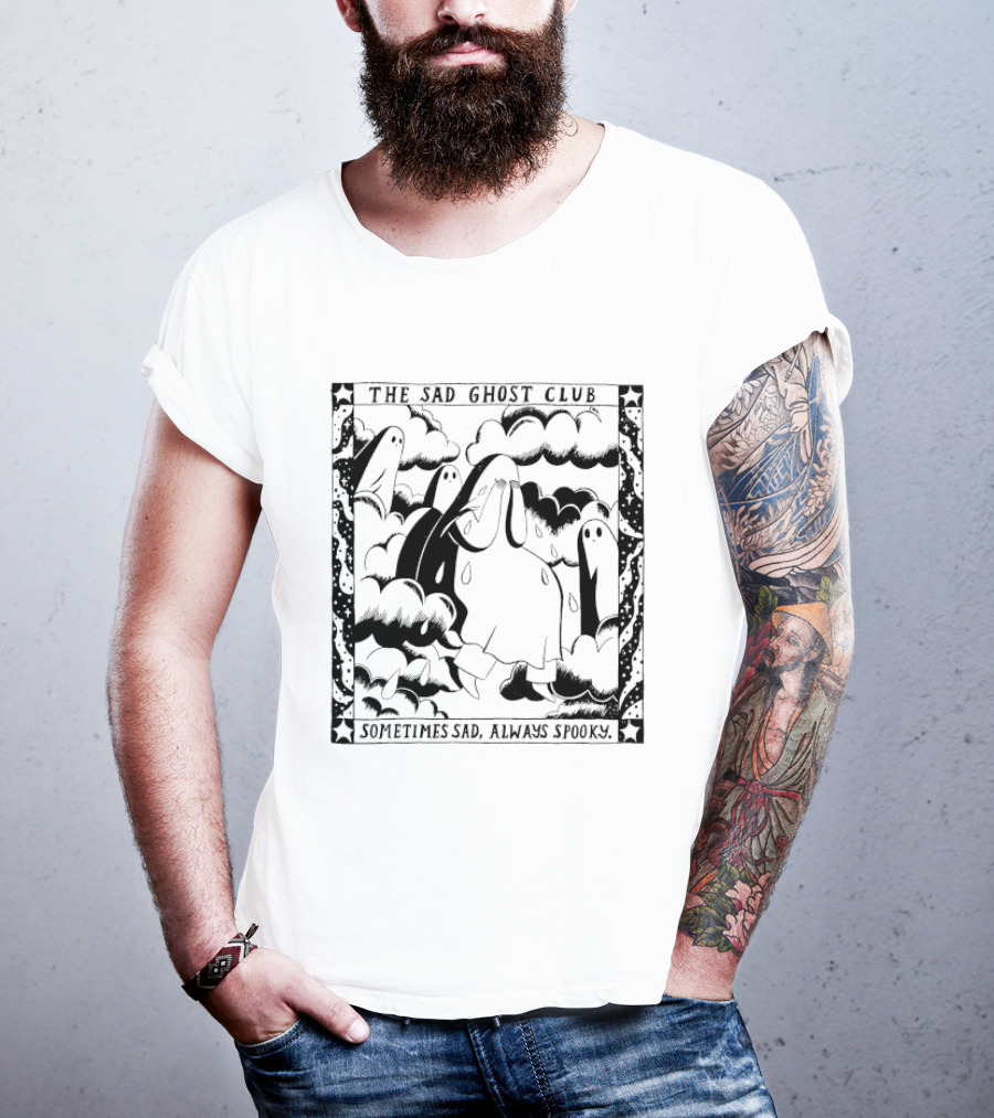 The Sad Ghost Club Clouds Sometimes Sad Always Spooky T-Shirt