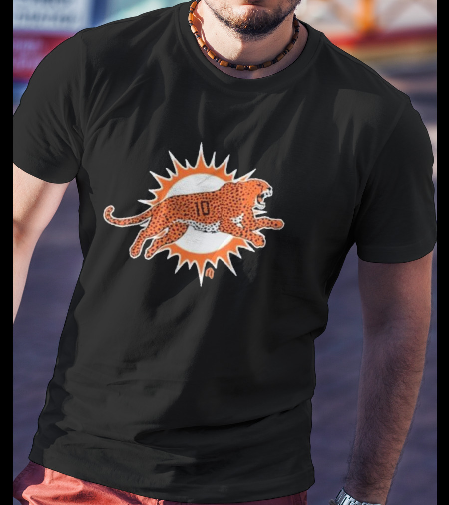 Miami Cheetah Leap Sunburst 10 T-Shirt