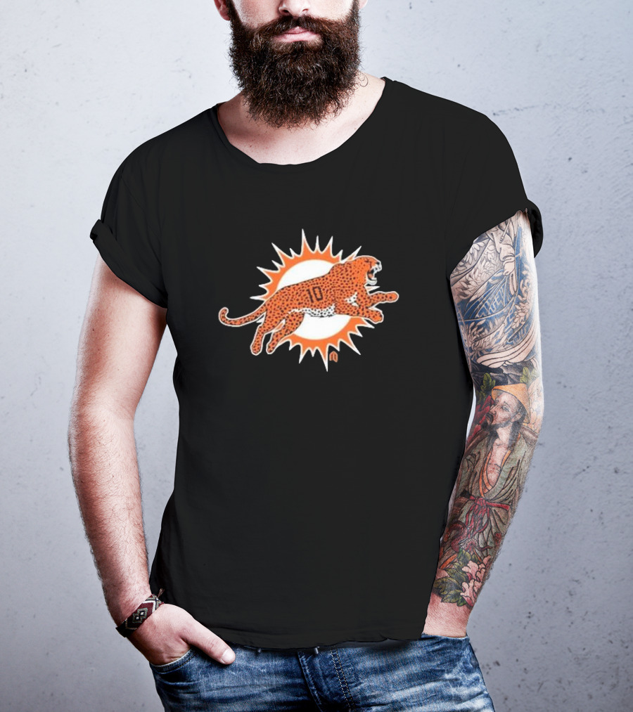 Miami Cheetah Leap Sunburst 10 T-Shirt