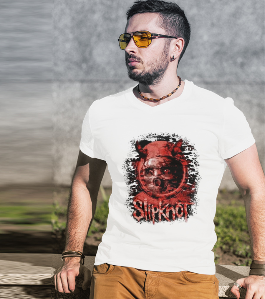 Slipknot Heller Air Capsule 001 Distorted Devil Mask T-Shirt