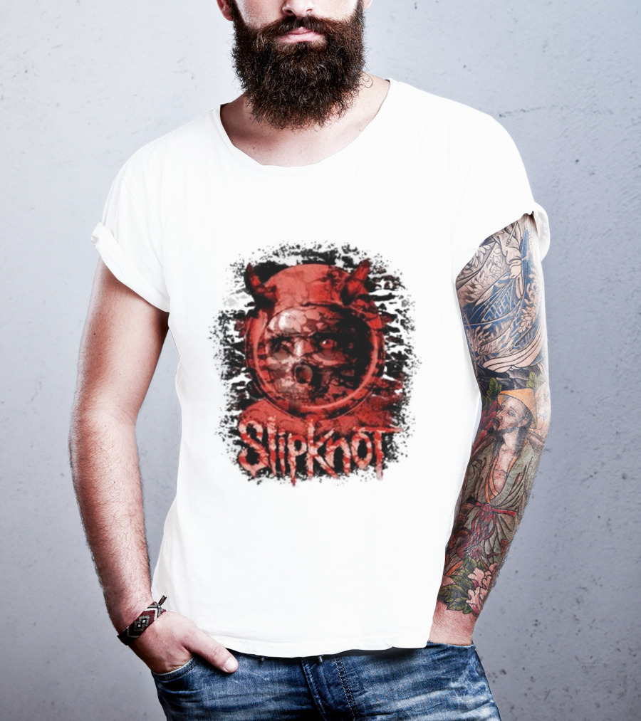 Slipknot Heller Air Capsule 001 Distorted Devil Mask T-Shirt