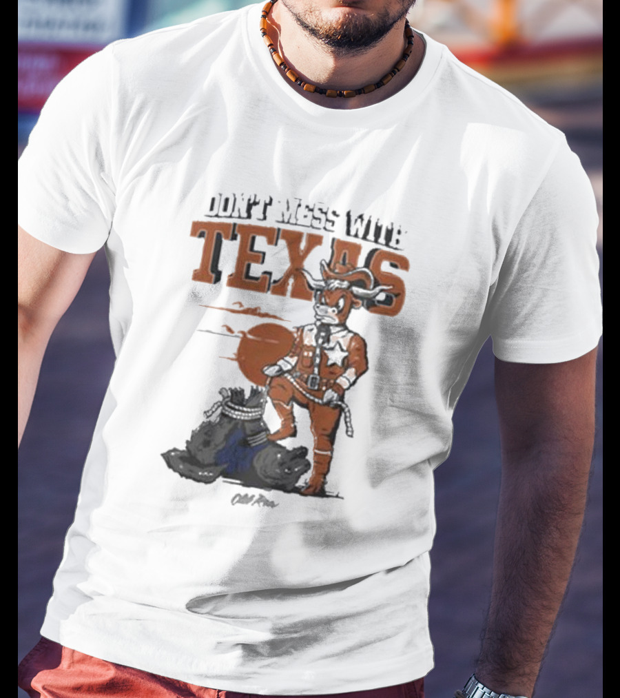 Don’t Mess With Texas Football Cowboy Stomping An Opponent T-Shirt