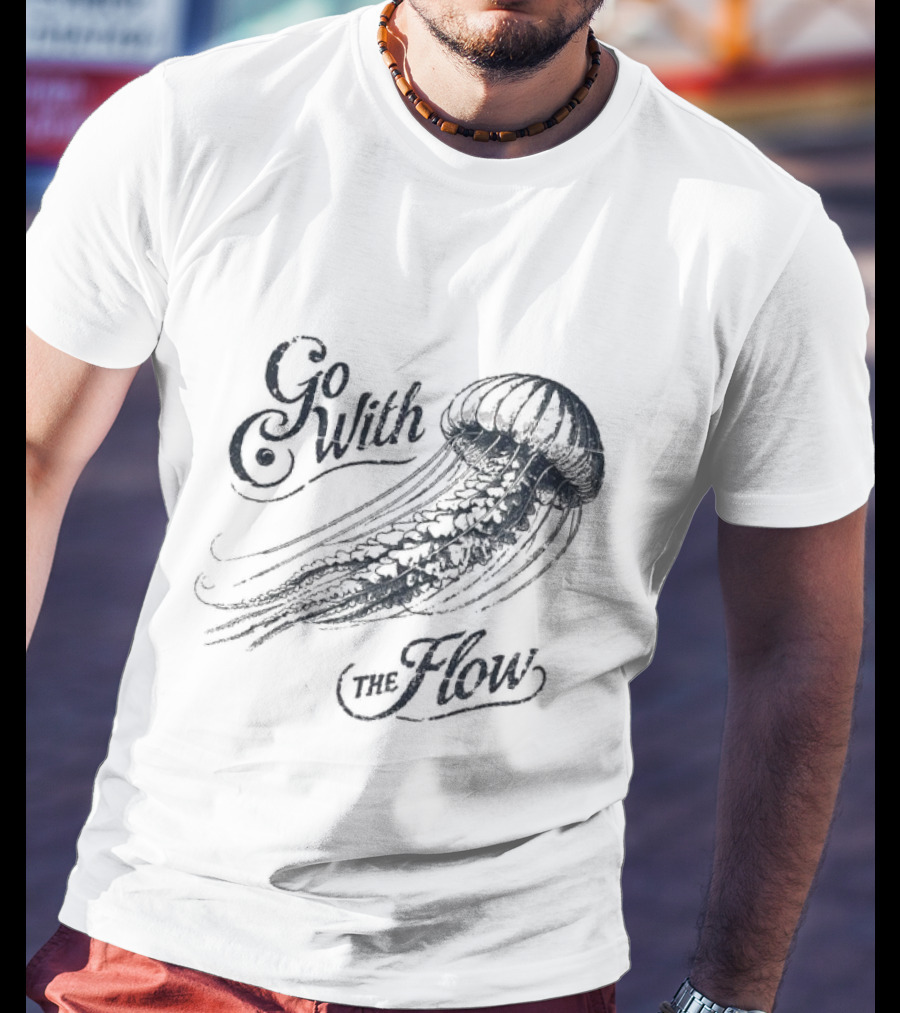Go With The Flow Silent Pancake Jellyfish T-Shirt
