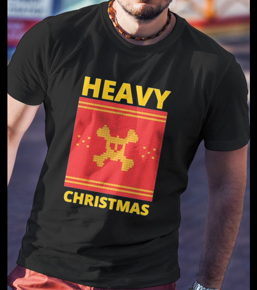 Heavy Metal Christmas Sweater Skull Design For Christmas Musical T-Shirt