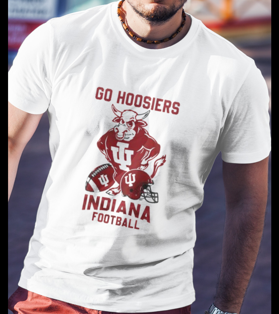 Go Hoosiers Indiana Football IU Bull And Helmet T-Shirt