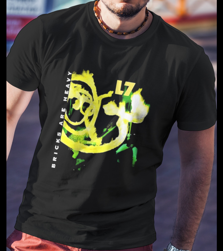 L7 Bricks Are Heavy Album Neon Graffiti T-Shirt