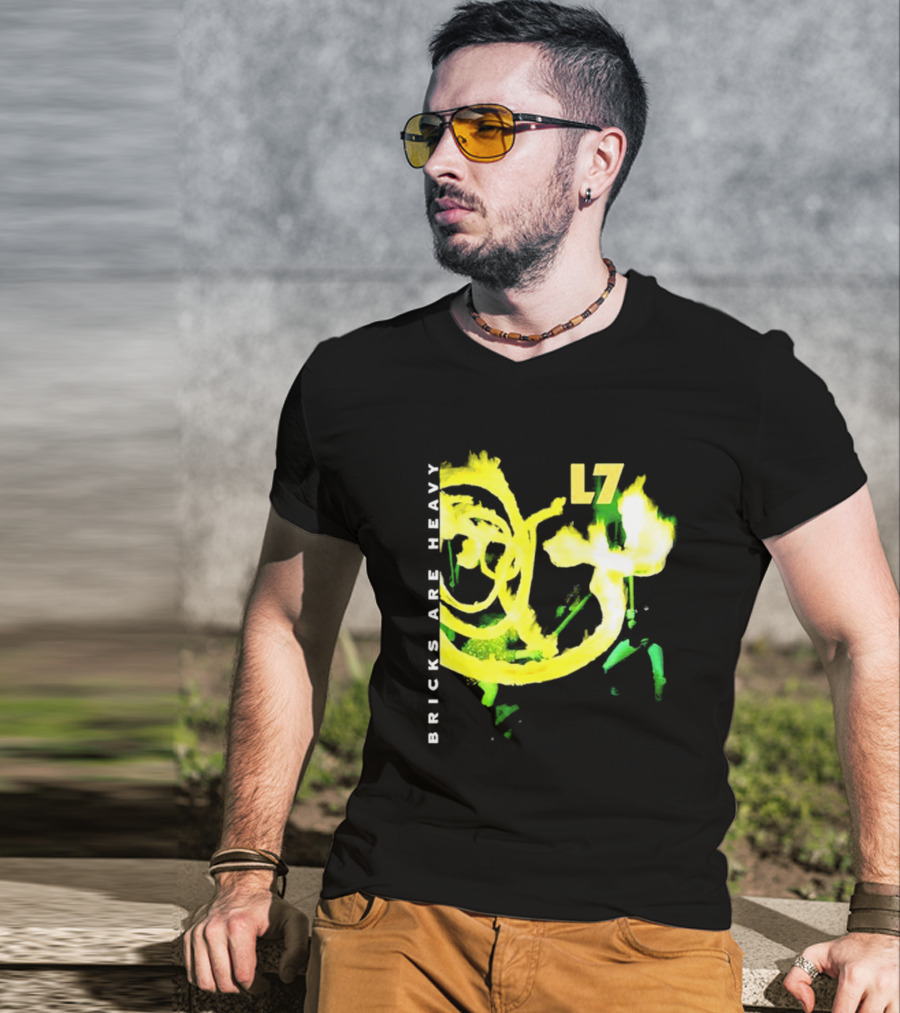 L7 Bricks Are Heavy Album Neon Graffiti T-Shirt