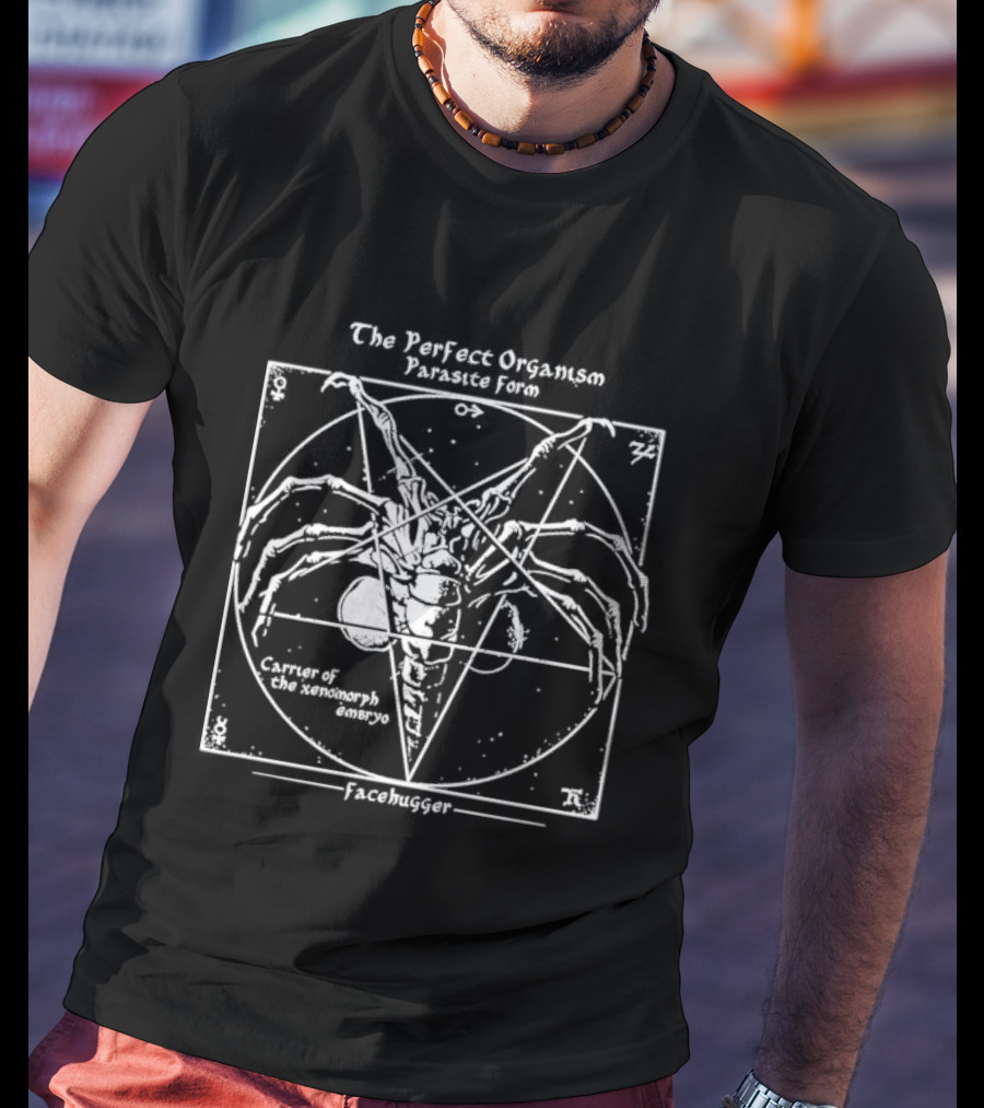 The Perfect Organism Parasite Form Carrier Of The Xenomorph Embryo Facehugger T-Shirt