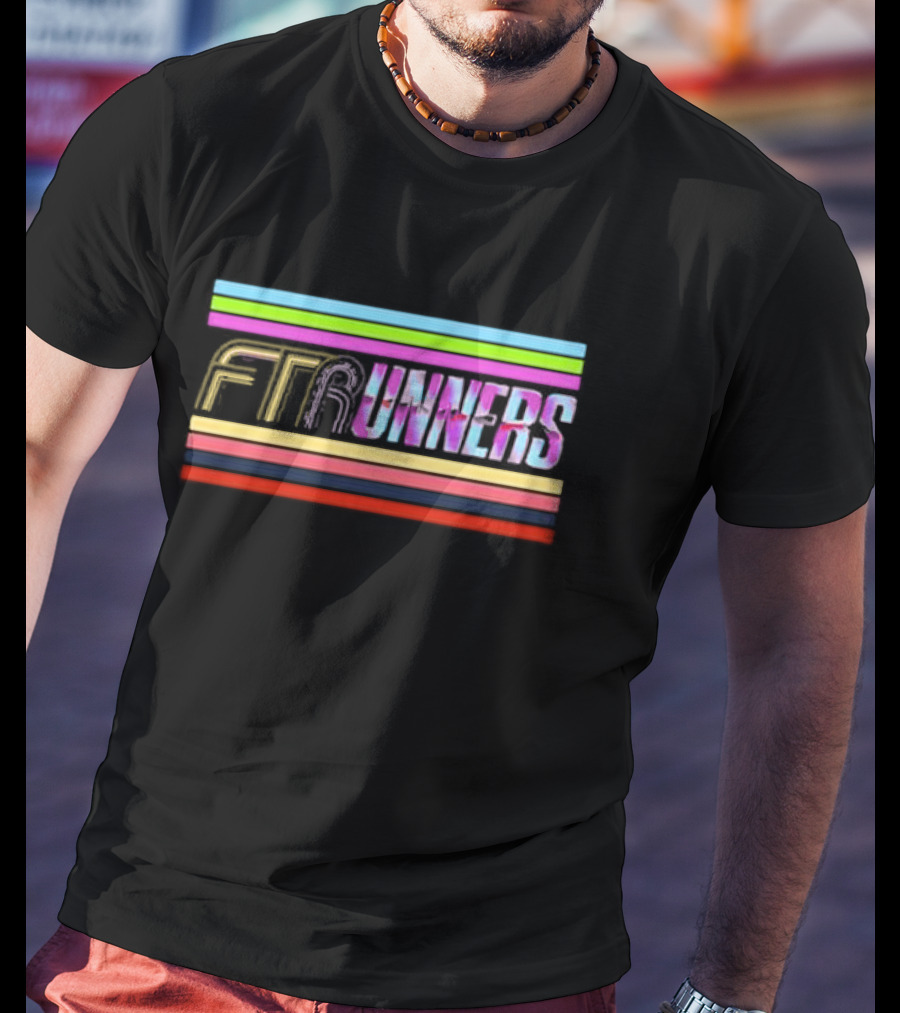 FTR And The Runners Retro Colorful Stripes T-Shirt