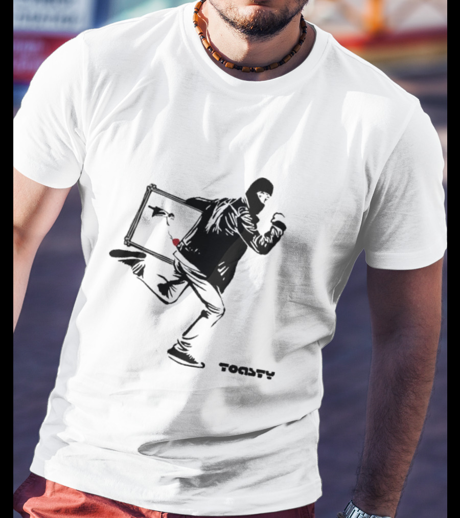 HappyToast Stolen Banksy Toasty Banksy Heist T-Shirt
