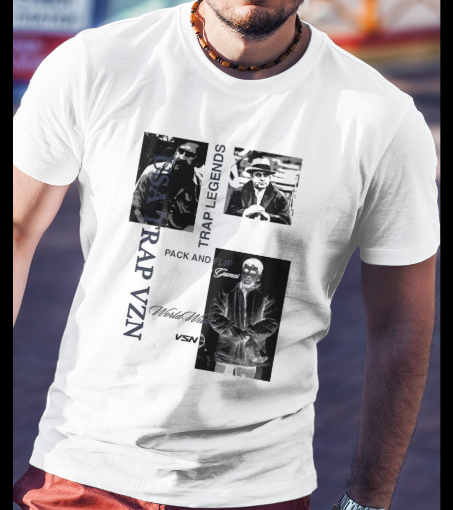 USA Trap VZN Trap Legends Pack And Flip Games World Wide VSN T-Shirt