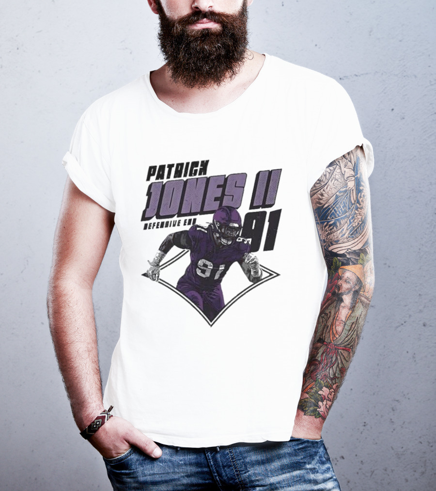 Patrick Jones II Minnesota Defensive End 91 T-Shirt
