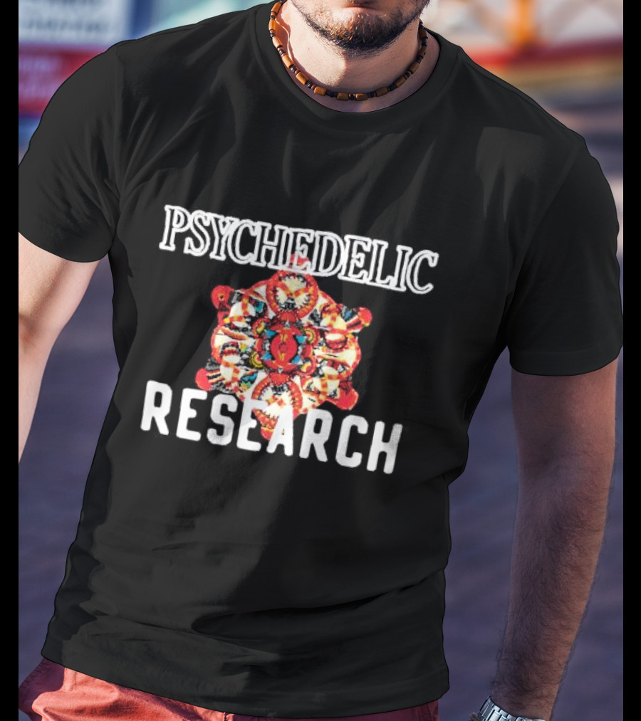 PSYCHEDELIC RESEARCH Colorful Mandala T-Shirt