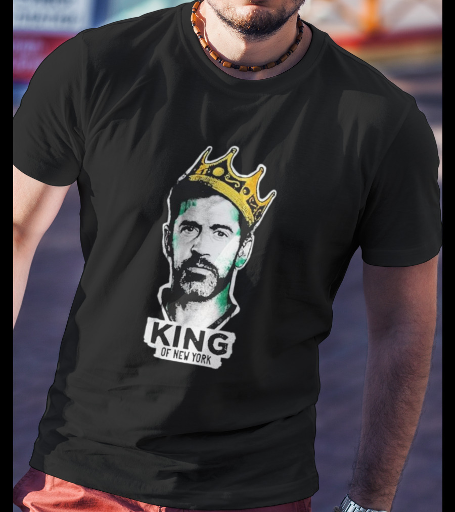 Aaron Rodgers King Of New York Wearing Crown T-Shirt