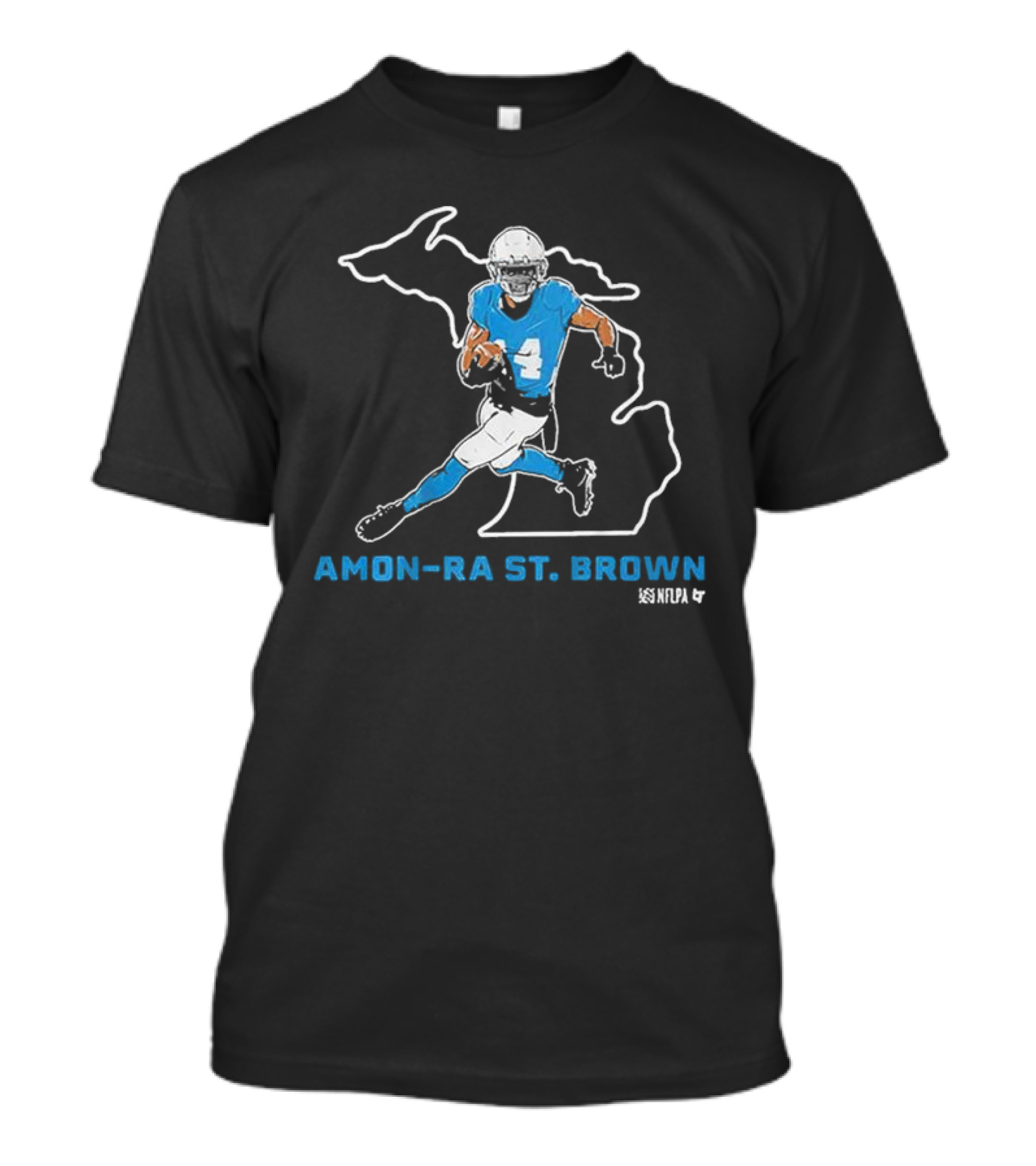 Amon-ra St. Brown Michigan Football Star NFLPA T-Shirt