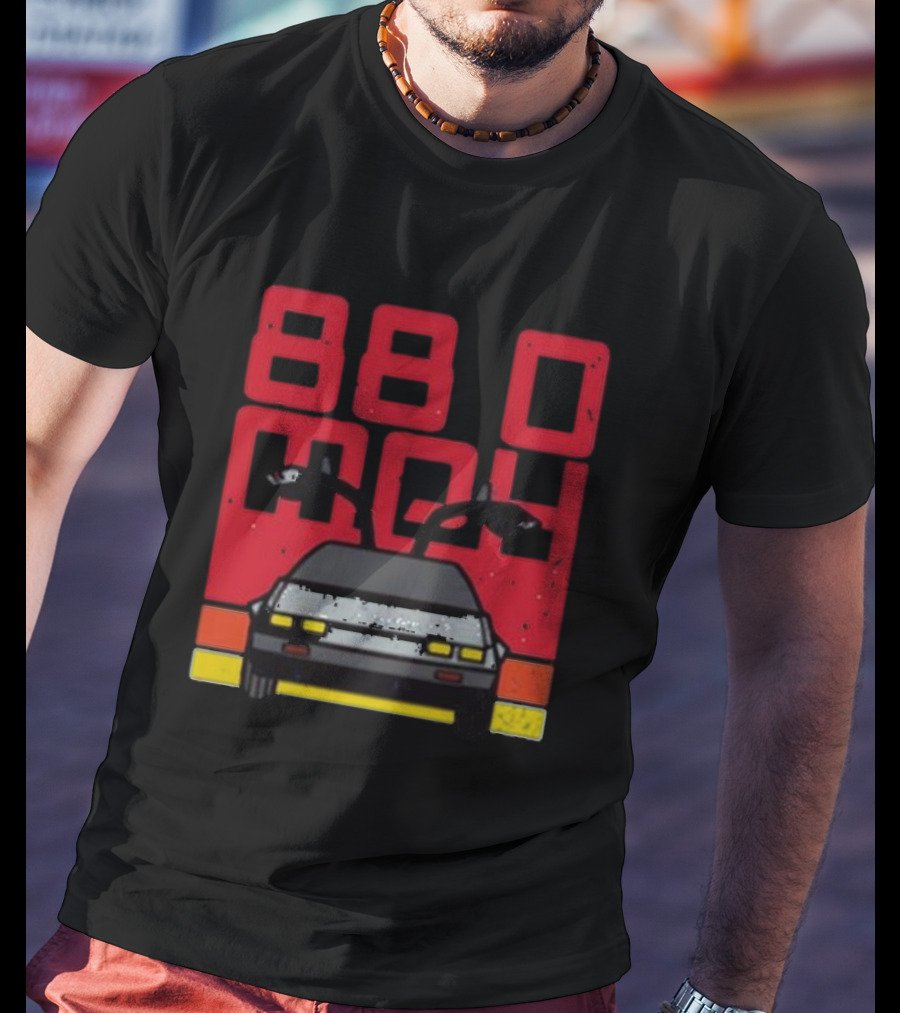 Back To The Future 88MPH DeLorean Time Machine Musical Retro T-Shirt