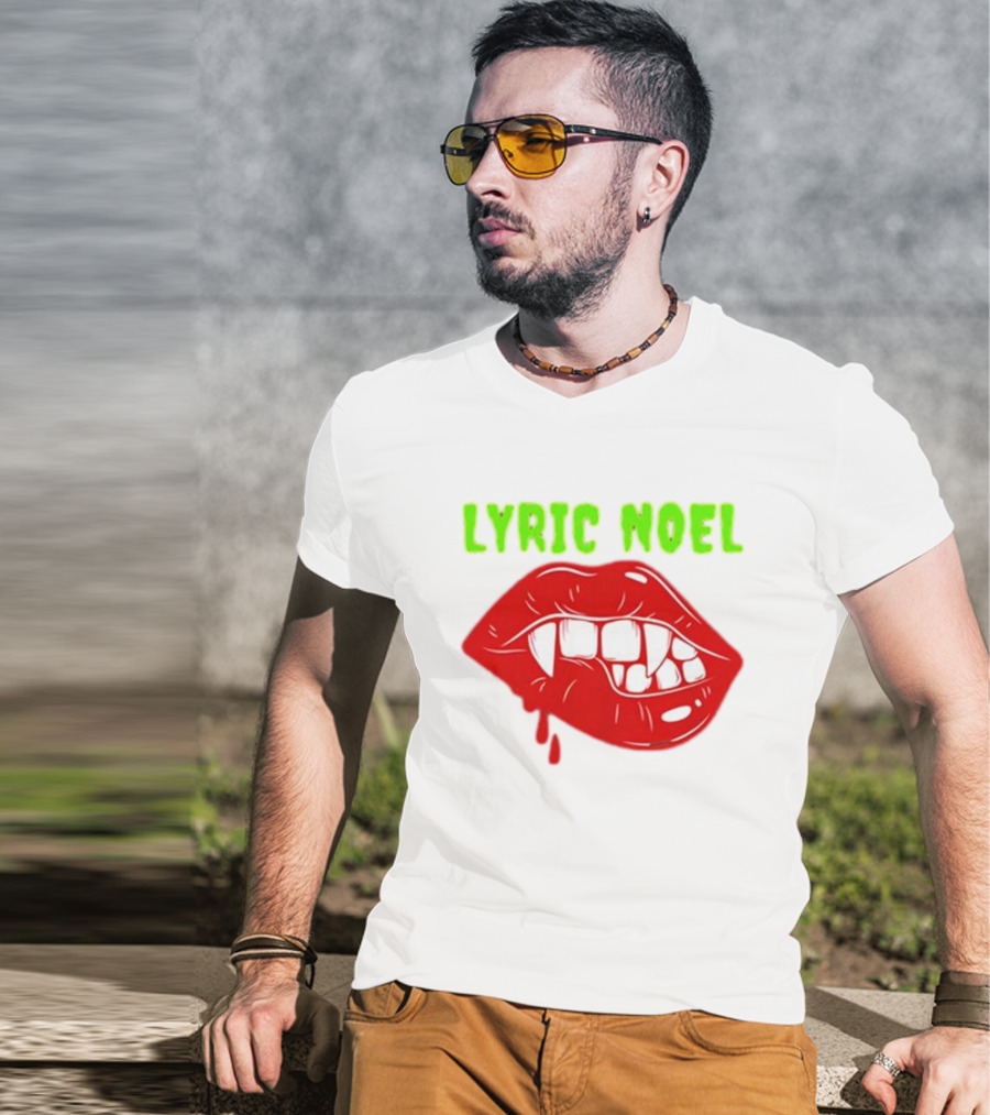 Lyric Noel Cry Little Sister Vampire Fangs Dripping Blood T-Shirt