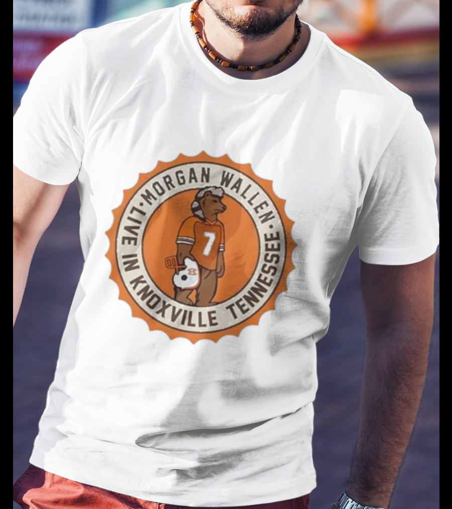 Morgan Wallen Live In Knoxville Tennessee Football Bear 7 T-Shirt